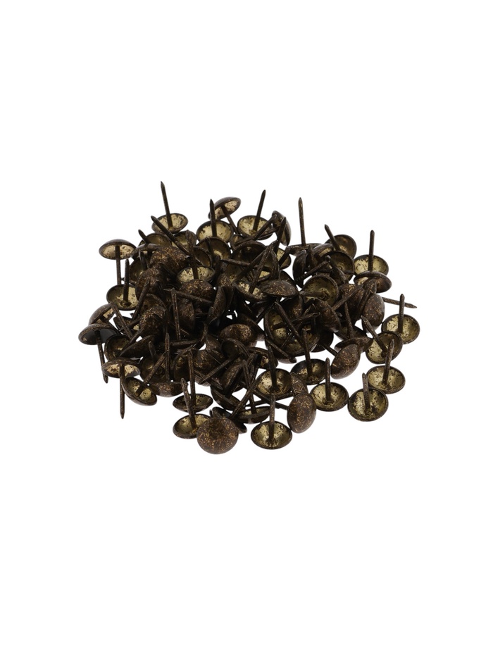 УЦЕНКА Гвозди ТУНДРА, декоративные, обивочные, 11×17 мм, античная бронза, 470 шт. - Фото 1
