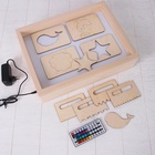 УЦЕНКА Планшет для рисования песком с цветной подсветкой 30×40 см + гребень и трафарет 10946735