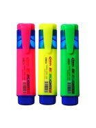 УЦЕНКА Набор маркеров текстовыделителей, 3 цвета, наконечник скошенный 5.0 мм, на блистере - Фото 2