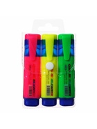 УЦЕНКА Набор маркеров текстовыделителей, 3 цвета, наконечник скошенный 5.0 мм, на блистере - Фото 3