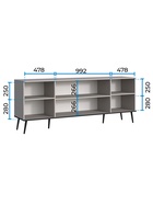 Тумба под ТВ «Монти», 2010×450×780 мм, цвет кашемир - Фото 3