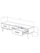 Тумба под ТВ «Мишель», 1652×450×440 мм, цвет шиншилла серая - Фото 4