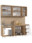 Кухонный гарнитур прямой «Челси», 2000 мм, цвет изумрудный/дуб крафт/кастилло тёмный 10944719