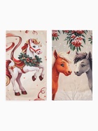 Набор кухонных полотенец «Этель. Весёлые лошадки», новогодний, 2 шт., 34×60 см - фото 58060080