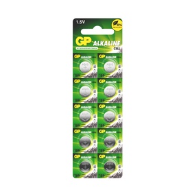 Батарейка алкалиновая GP, 189-10BL (Аналоги: LR54, G10, V10GA, LR1130, 189), 1.5 В,10 шт.