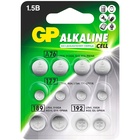 Батарейка алкалиновая GP, ACM02F-12BL (А76 по 4 шт; 164.186.189 192 по 2 шт.); 1.5 В, 12 шт. - Фото 1