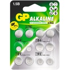 Батарейка алкалиновая GP, ACM01-12BL (А76 по 4 шт; 164. 186, 189, 192 по 2 шт.); 1.5 В, 12 шт. - Фото 1