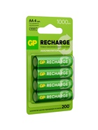 Аккумулятор GP, Ni-Mh, AA, HR6-2BL, 1.2 В, 1000 мАч, блистер, 4 шт. - Фото 2