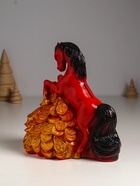 Копилка для денег «Конь на деньгах», гипс, 20×13×20 см, красный - Фото 3