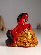 Копилка для денег «Конь на деньгах», гипс, 20×13×20 см, красный - фото 58176405