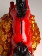 Копилка для денег «Конь на деньгах», гипс, 20×13×20 см, красный - Фото 6