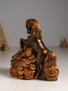 Копилка "Конь на деньгах" 20х20х13 см, бронза - фото 58176408