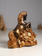 Копилка "Конь на деньгах" 20х20х13 см, бронза - фото 58176409