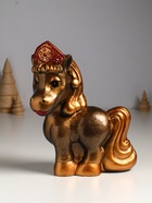 Копилка для денег «Лошадь в кокошнике», гипс, 23×17.5×10 см, бронза - Фото 2