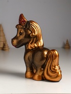 Копилка для денег «Лошадь в кокошнике», гипс, 23×17.5×10 см, бронза - Фото 3