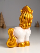 Копилка для денег «Лошадь в кокошнике», гипс, 23×17.5×10 см, белый с золотом - Фото 4