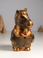 Копилка для денег «Конь в пальто», гипс, 22.5×18×13 см, бронза - Фото 5