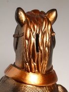 Копилка для денег «Конь в пальто», гипс, 22.5×18×13 см, бронза - фото 59411965