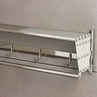 УЦЕНКА Полка выдвижная с держателем полотенец, 4 крючка 58.5×12(35)х14.5 см - Фото 3