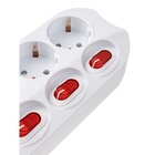 Удлинитель СТАРТ, 3 розетки, 1.5 м, 16 А, ПВС 3×1 мм2, с заземлением, индивидуальные кнопки включения, IP20, белый  (артикул 10942774)  большой выбор товаров оптом и в розницу по низким ценам с доставкой