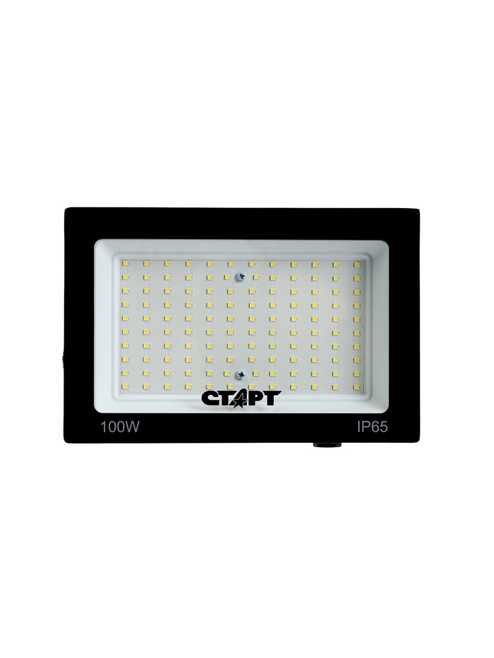 Прожектор светодиодный СТАРТ, 100 Вт, 8500 Лм, 6500К, IP65, чёрный - Фото 1