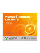 Аскорбиновая кислота «Витамир» с глюкозой, апельсин, поддержка иммунитета и энергии, 40 таблеток - фото 809286706