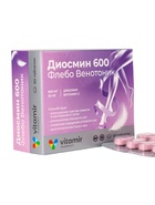 Диосмин 600 Флебо Венотоник «Витамир», для укрепления вен и улучшения тонуса сосудов, 60 таблеток - фото 59412061