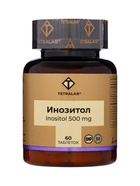 Инозитол TETRALAB, поддержка работы мозга, нервной системы и обмена веществ, 500 мг, 60 таблеток - Фото 1