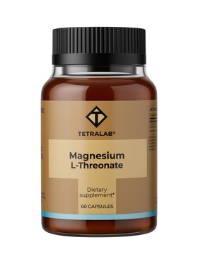 Магний L-Треонат TETRALAB, для концентрации, памяти и нервного тонуса, 60 капсул