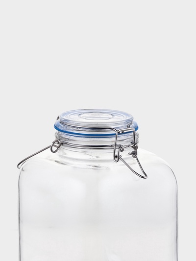 Диспенсер для напитков Magistro «Бугель», 3 л, 11.5×17 см, с краном и бугельным замком, стекло, прозрачный