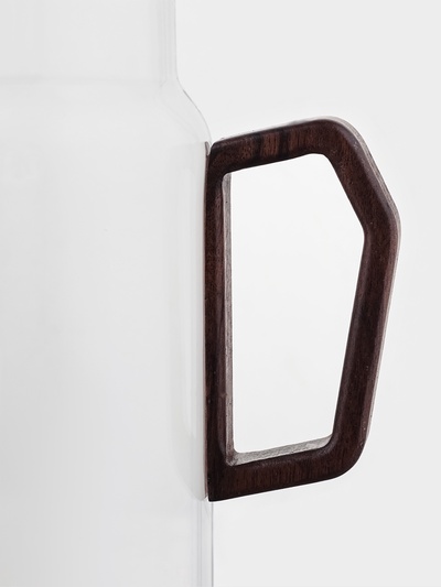 Кувшин «Акация», 1 л, 15×10×22, деревянная ручка и крышка-сито, стекло, прозрачный