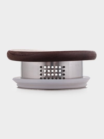 Кувшин «Акация», 1 л, 15×10×22, деревянная ручка и крышка-сито, стекло, прозрачный