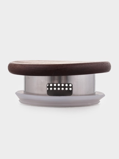 Кувшин «Акация», 1 л, 15×10×22, деревянная ручка и крышка-сито, стекло, прозрачный