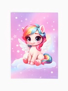 Аппликация объемная со звездочками оригами «Сказочный единорог», набор для творчества  (артикул 10840577)  большой выбор товаров оптом и в розницу по низким ценам с доставкой