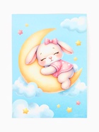 Аппликация объемная со звездочками оригами «Зайка на облаке», набор для творчества  (артикул 10840578)  большой выбор товаров оптом и в розницу по низким ценам с доставкой