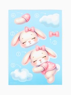 Аппликация объемная со звездочками оригами «Зайка на облаке», набор для творчества  (артикул 10840578)  большой выбор товаров оптом и в розницу по низким ценам с доставкой