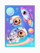 Аппликация объемная со звездочками оригами «Мишка в космосе», набор для творчества  (артикул 10840579)  большой выбор товаров оптом и в розницу по низким ценам с доставкой