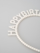 Ободок детский «Happy birthday» жемчужный - Фото 2