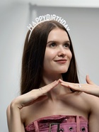 Ободок детский «Happy birthday» жемчужный - Фото 5
