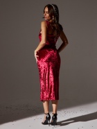 Платье миди женское бархатное MINAKU, размер 46, красное - фото 60869278