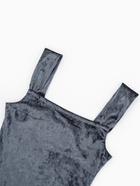 Платье миди женское бархатное MINAKU, размер 42, серо-голубое - Фото 10