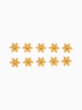 Снежинка "Золото" 3 ? 3 см (набор 10 шт) (комплект 2 шт)