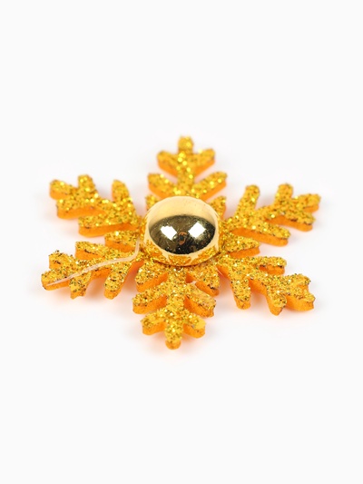 Декор новогодний «Снежинка», золотой, 3×3 см, набор 10 шт.