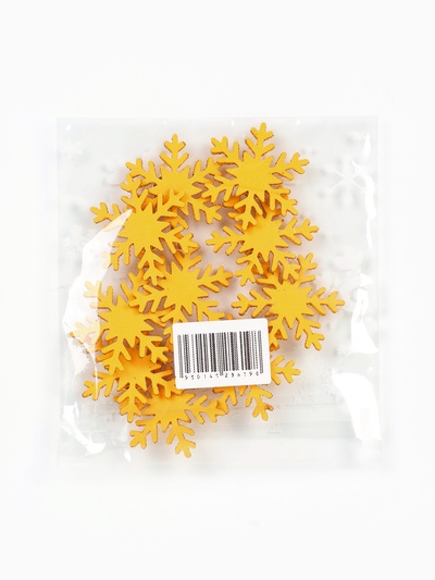 Декор новогодний «Снежинка», золотой, 3×3 см, набор 10 шт.