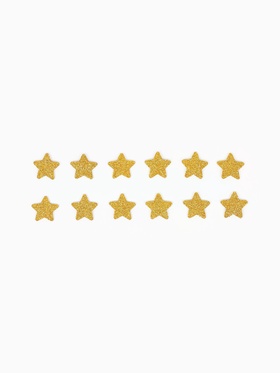 Звезды золото на клеевой основе 3 см (набор 12 шт.) (комплект 2 шт)