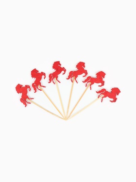 Шпажки Красные лошадки (набор 6 шт.) (комплект 2 шт)