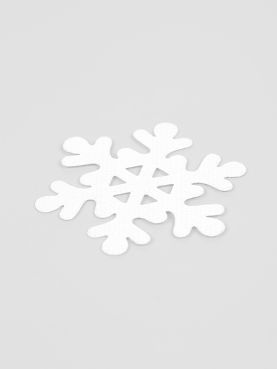 Снежинка "Мерцание", 6.5 см, цвет белый (набор 6 шт)