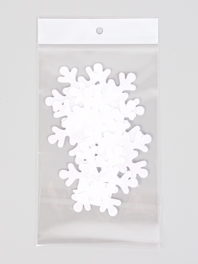 Снежинка "Мерцание", 6.5 см, цвет белый (набор 6 шт)