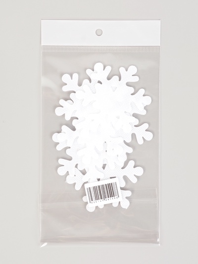 Снежинка "Мерцание", 6.5 см, цвет белый (набор 6 шт)