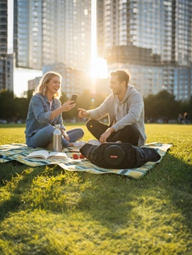 Портативная колонка - сумка LAB-85, 10 Вт, 2500 мАч, с подсветкой, поддержка карты памяти, чёрная Портативная колонка - сумка LAB-85, 10 Вт, 2500 мАч, с подсветкой, поддержка карты памяти, чёрная